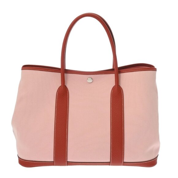 HERMES Garden party PM Tote Rose sakura hand bag 800000133350000 - Picture 1 of 8